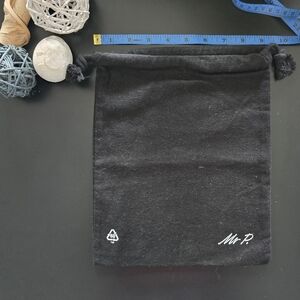Mr P. Black Drawstring Dust Bag for Men's Bags